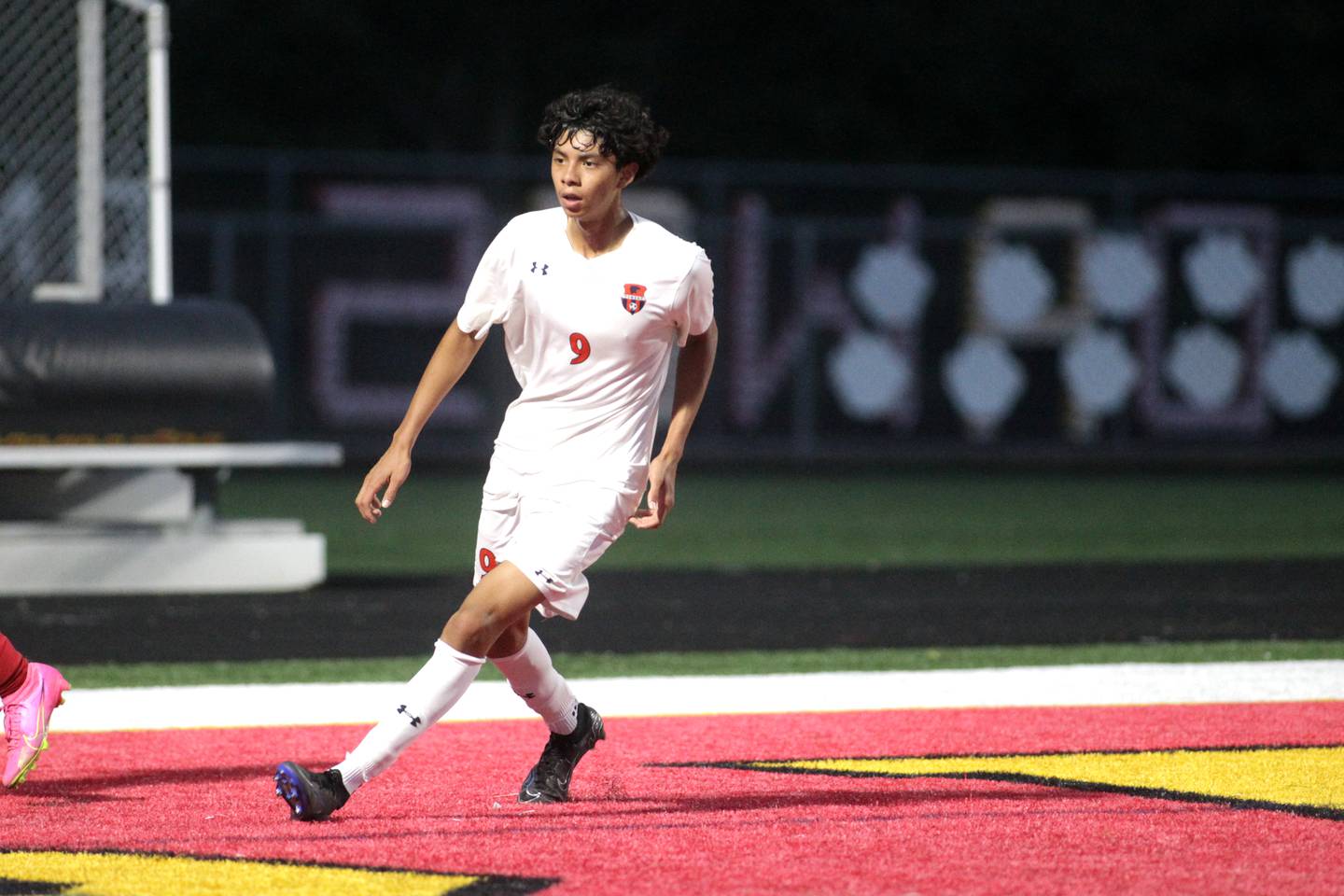 Oswego’s Michael Moreno watches the ball action during a corner kick during a game at Batavia on Thursday, Sept. 7, 2023.