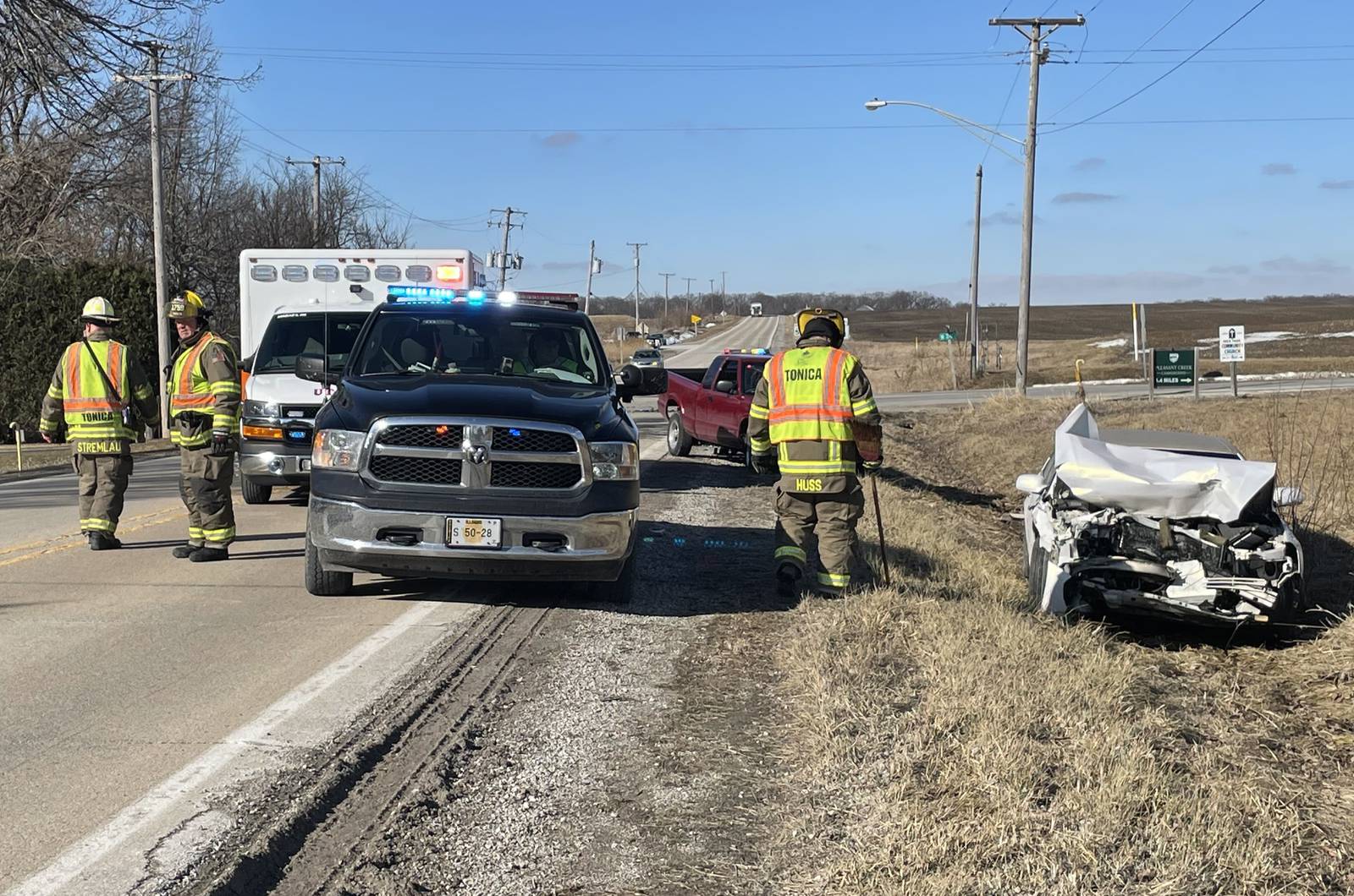 Photos Tonica Fire and Utica EMS respond to a crash near Lowell Shaw