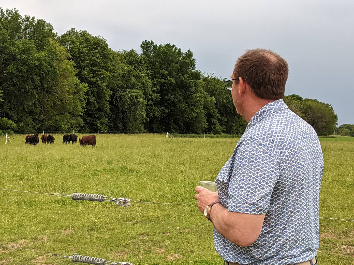 Joe Roberts owns Roberts Family Farm in Sandwich with his wife, Jennifer. The farm is adding a self-serve beverage station as part of its offerings.