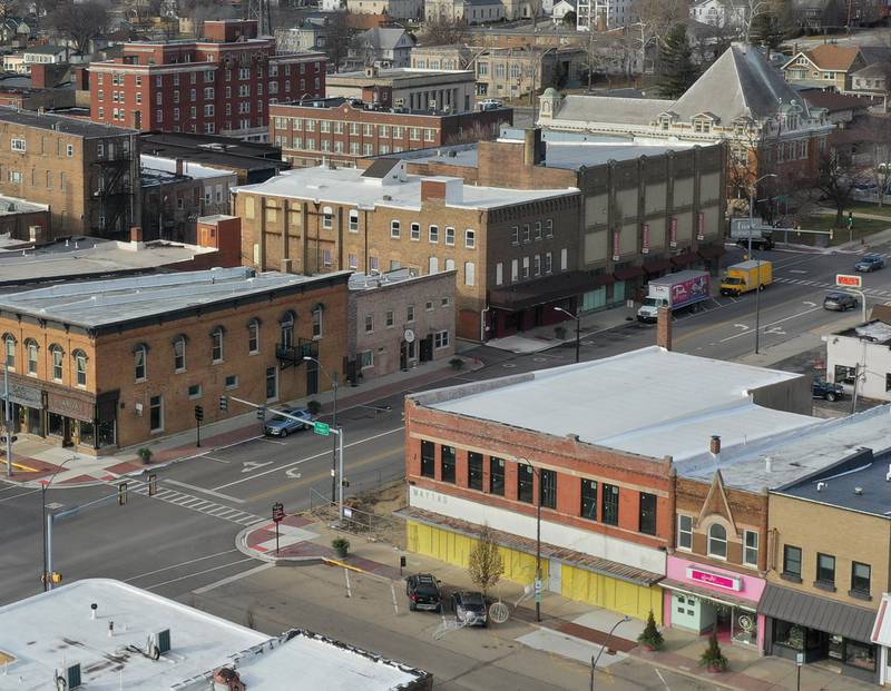 The Maytag building (below) and the Kaskaskia building (top left) are owned by CL Enterprises on Monday, Jan. 9, 2023 in La Salle.