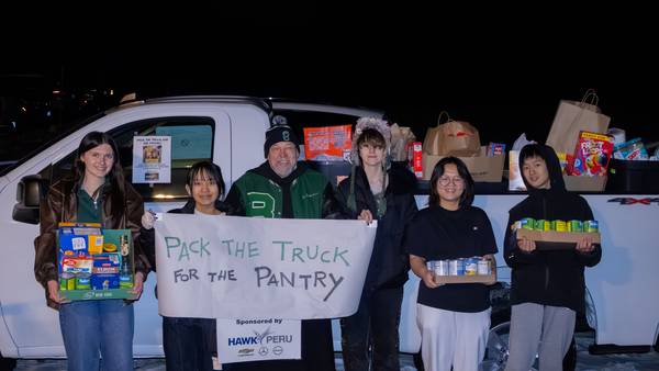 St. Bede, Hawk Auto kick off Lenten food drive with strong start