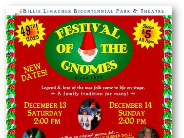 49th annual Festival of the Gnomes set for this weekend at Billie Limacher Bicentennial Park & Theatre 