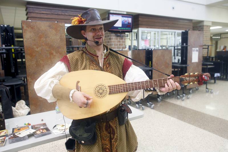 Dan "The Bard" Marcotte performs at DeKalb Public Library's Fantasy Fest on Oct. 4.