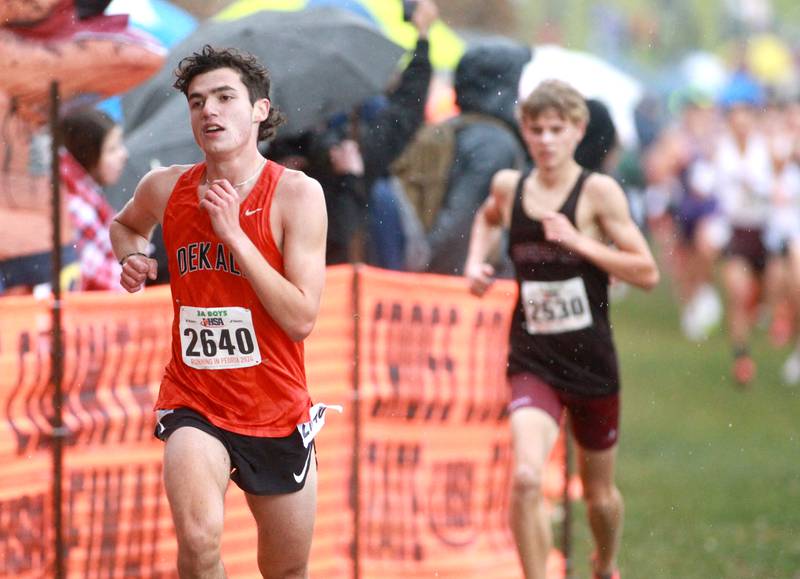 DeKalb’s Jacob Barraza competes in the Class 3A State Cross Country Championships on in November at Detweiller Park in Peoria.
