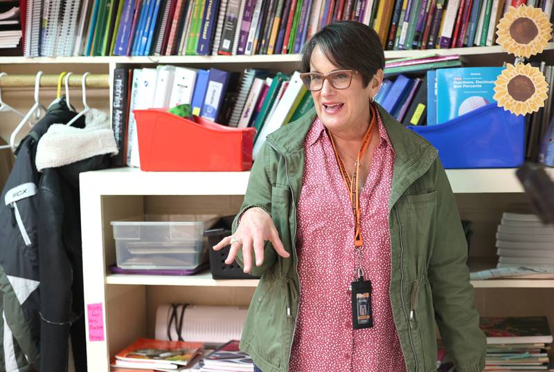 Mary Lynn Buckner, longtime special education teacher at Littlejohn Elementary School in DeKalb, talks in her classroom Wednesday, Feb. 23, 2023, about the challenges and rewards that come with teaching students with learning challenges.