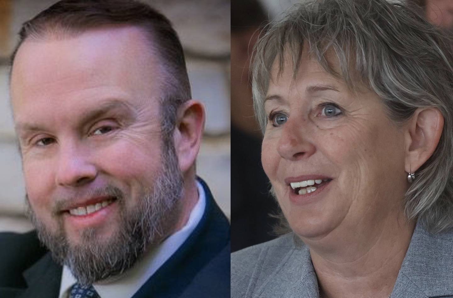 Robert Enright (right) and Laurie Summers.
