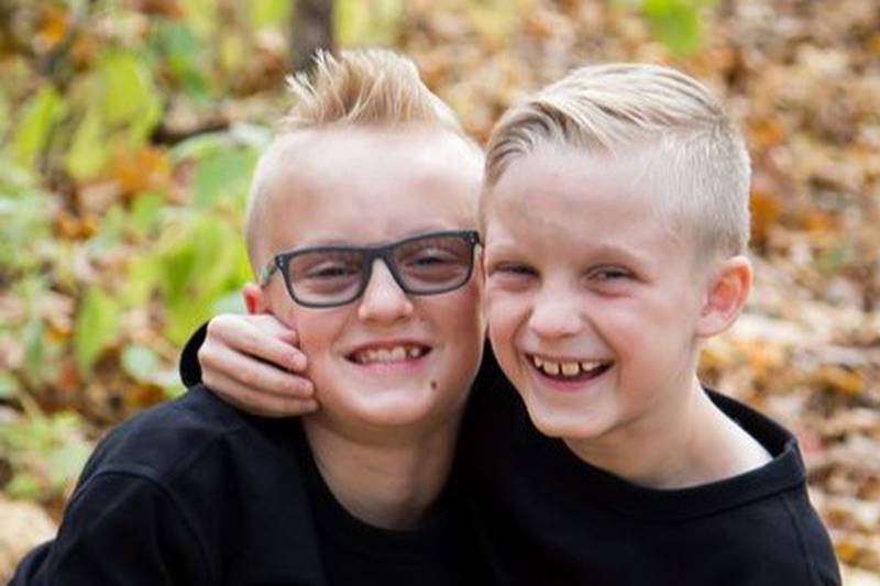 Ryder Sorensen (left) and his 9-year-old twin brother Brayden Sorensen of New Lenox lost both of their parents in 2021. The Moms Club of New Lenox are working to make sure the boys have a happy holiday season and the monetary resources they need now and in the future.