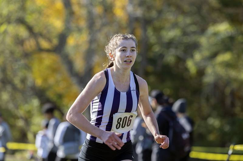 Dixon’s Emily Conderman takes third Saturday, Oct. 22, 2022 class 2A cross country regional in Sterling.