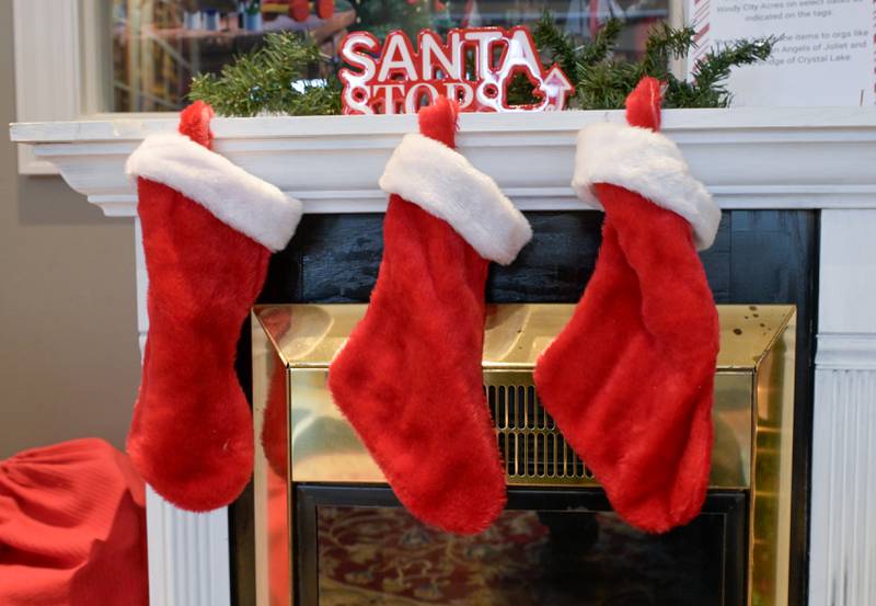 The stocking are hung with care in Santa’s Geneva workshop on Saturday, Dec 20, 2025 in Geneva.