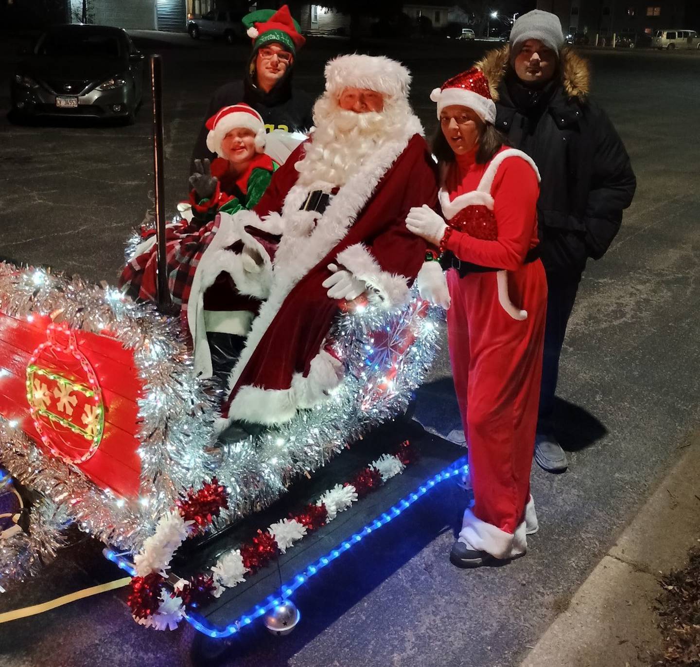 Steve Strang is pictured with family during one of his many appearances as Santa Claus during Rochelle's Old Fashioned Christmas Walk.