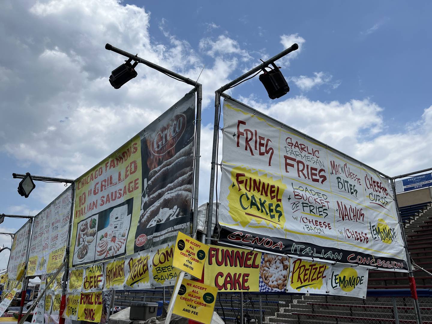 A food vendor stand for the Taste of Joliet on Thursday, June 20, at the Joliet Memorial Stadium in Joliet.