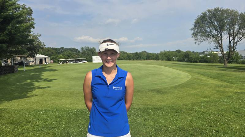 Katie Drew of Timber Creek is pictured after placing second individually at the Ladies Lincoln Highway golf tournament at Sunset Golf Course in Mt. Morris on Saturday, June 13, 2024. The Dixon grad helped Timber Creek win a second straight team title.
