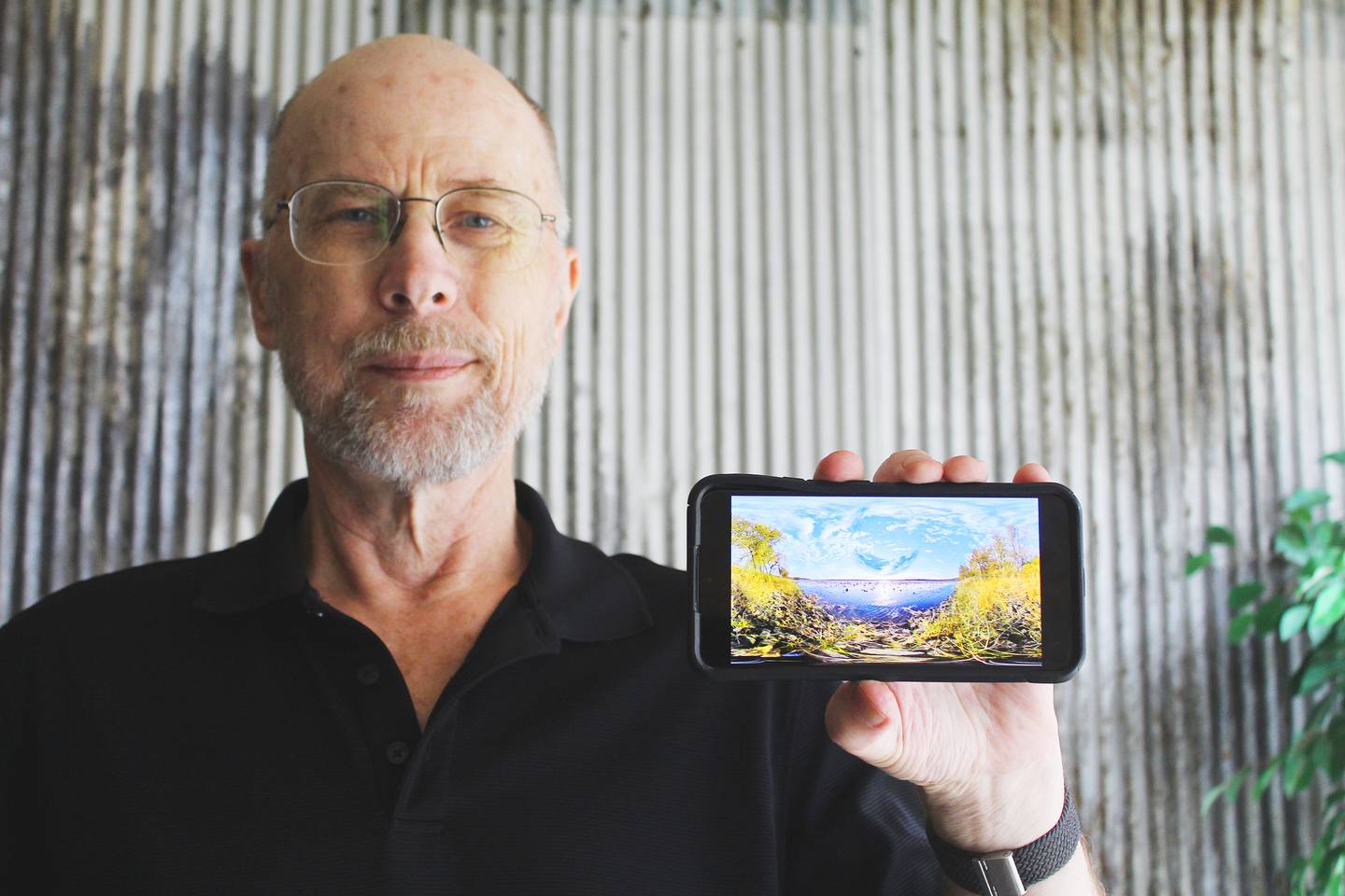 Sam Tucibat's Insta360 camera allows him to capture images in a circular panoramic setting that he can manipulate to create unique works of photographic art.