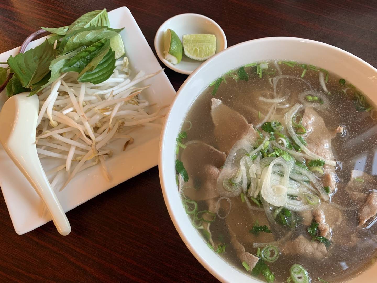 The rare steak pho is #18 on the menu at Pho Ly in St. Charles.