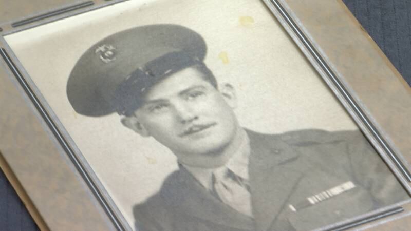 A portrait of Marine Corps Private First-Class Charles John Alexander. His Purple Heart was returned to his family Monday, Nov. 6, 2023.