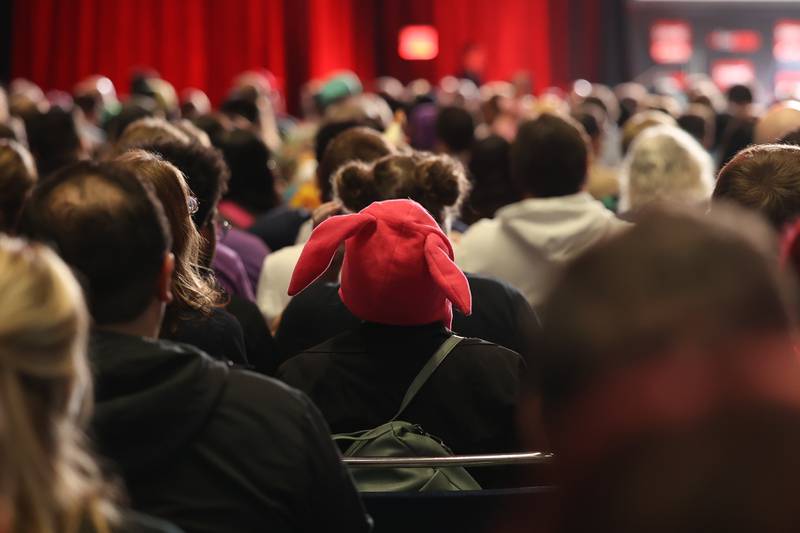 An event goer wears a bunny ear hat while waiting for the start of the Boy Meets World 30th Anniversary cast panel at C2E2 Chicago Comic & Entertainment Expo on Friday, March 31, 2023 at McCormick Place in Chicago.
