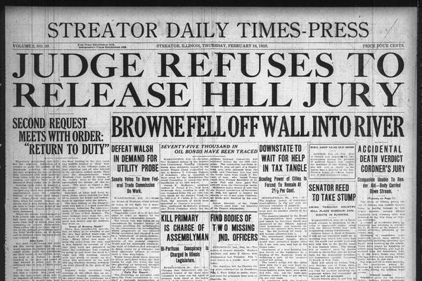 Judge refuses to release jury and more historical covers for February 16