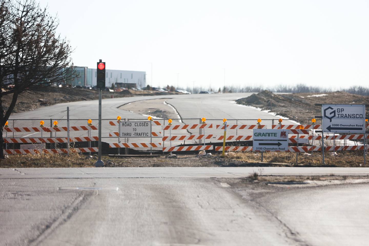 Construction is already underway to extend Houbolt road south as part of the Rebuild Illinois project. Thursday, Jan. 20, 2022 in Joliet.