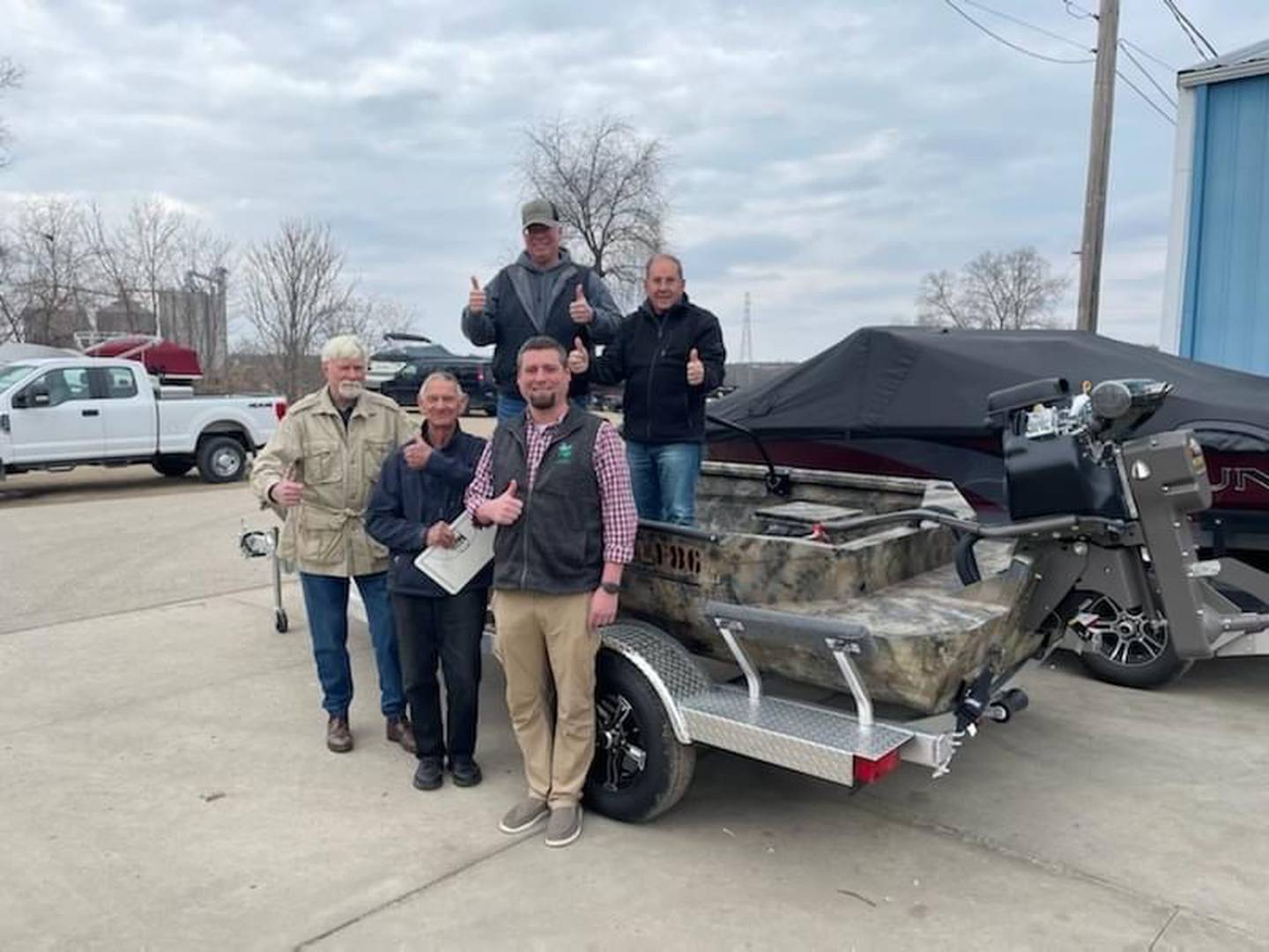 The mudboat being donated to the Illinois Department of Natural Resources.
