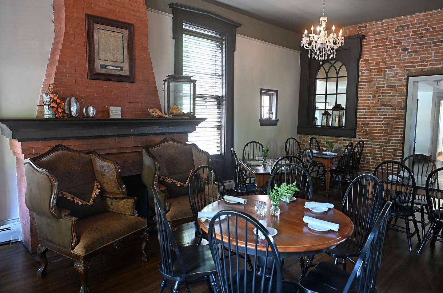 The Patten House restaurant was originally the home of George Patten, a Geneva merchant who built the house in the 1850s.
