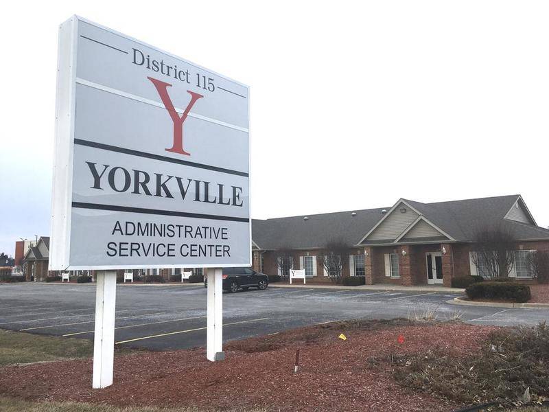 The Yorkville School District 115 administrative offices in Yorkville