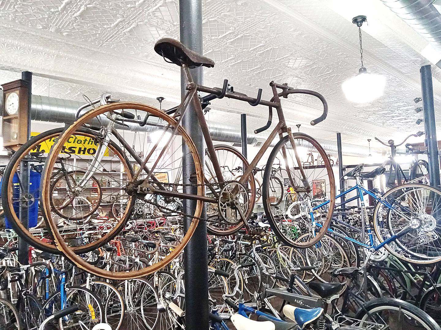 It's not a bicycle store, but rather a collection of vintage cycles from all over the world that's on display at Paul's Vintage Bikes in Elizabeth.