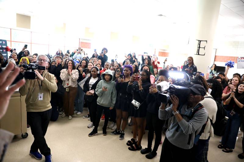 Students and colleagues surprised Bolingbrook High School teacher Erin Clifford as it was announced she had won a Golden Apple Award for Excellence in Teaching.
