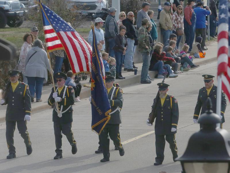 Mendota Veterans walk during the 16th annual Utica Veterans Parade and Air Show on Sunday Nov. 5, 2023 downtown Utica.