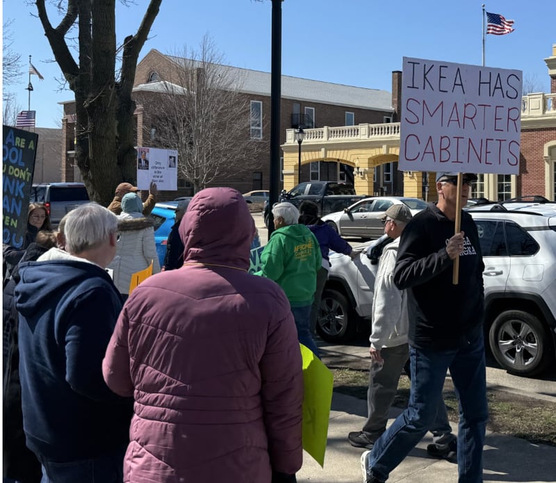 Citizens gather for the "No Kings Rally" on Saturday, March 28 in Ottawa.