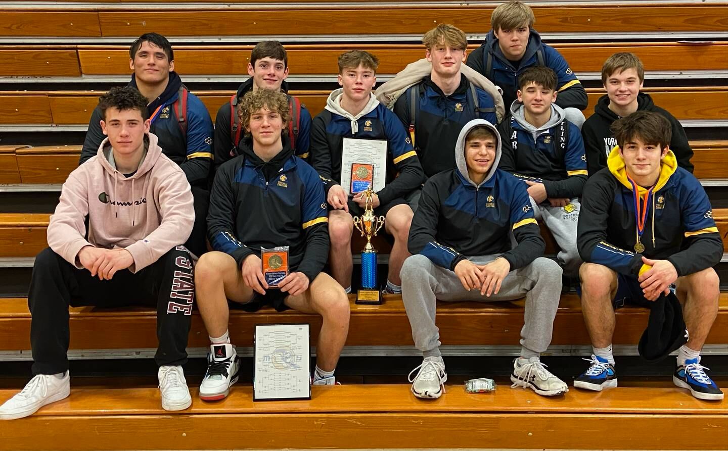 The Yorkville Christian wrestling team placed third at the Marty Williams Invitational in Mahomet Jan. 15.