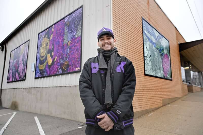 Local artists Giovani Arellano created a series of murals on display around downtown West Chicago.