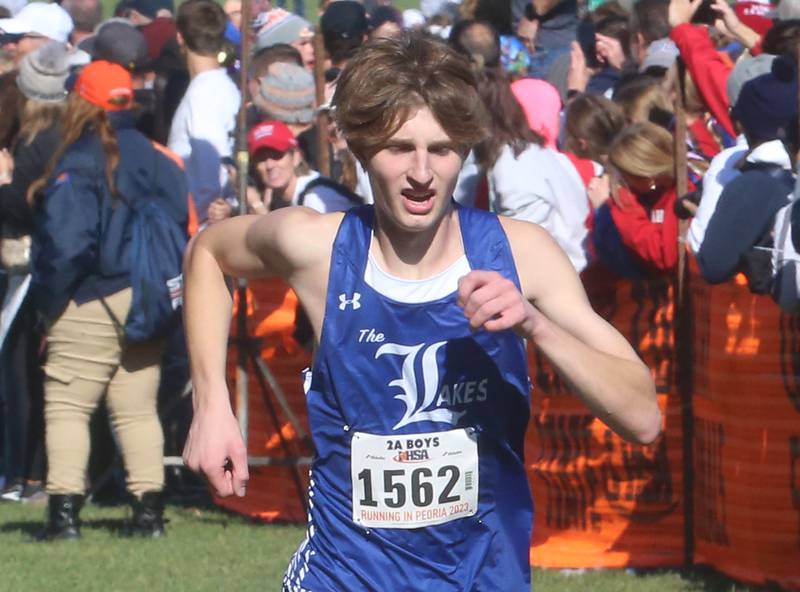 Lake Villa Lake's Matthew Powley competes in the Class 2A State Cross Country race on Saturday, Nov. 4, 2023 at Detweiller Park in Peoria.