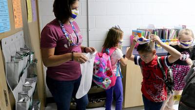 Photos: Harrison School adapts to hybrid learning
