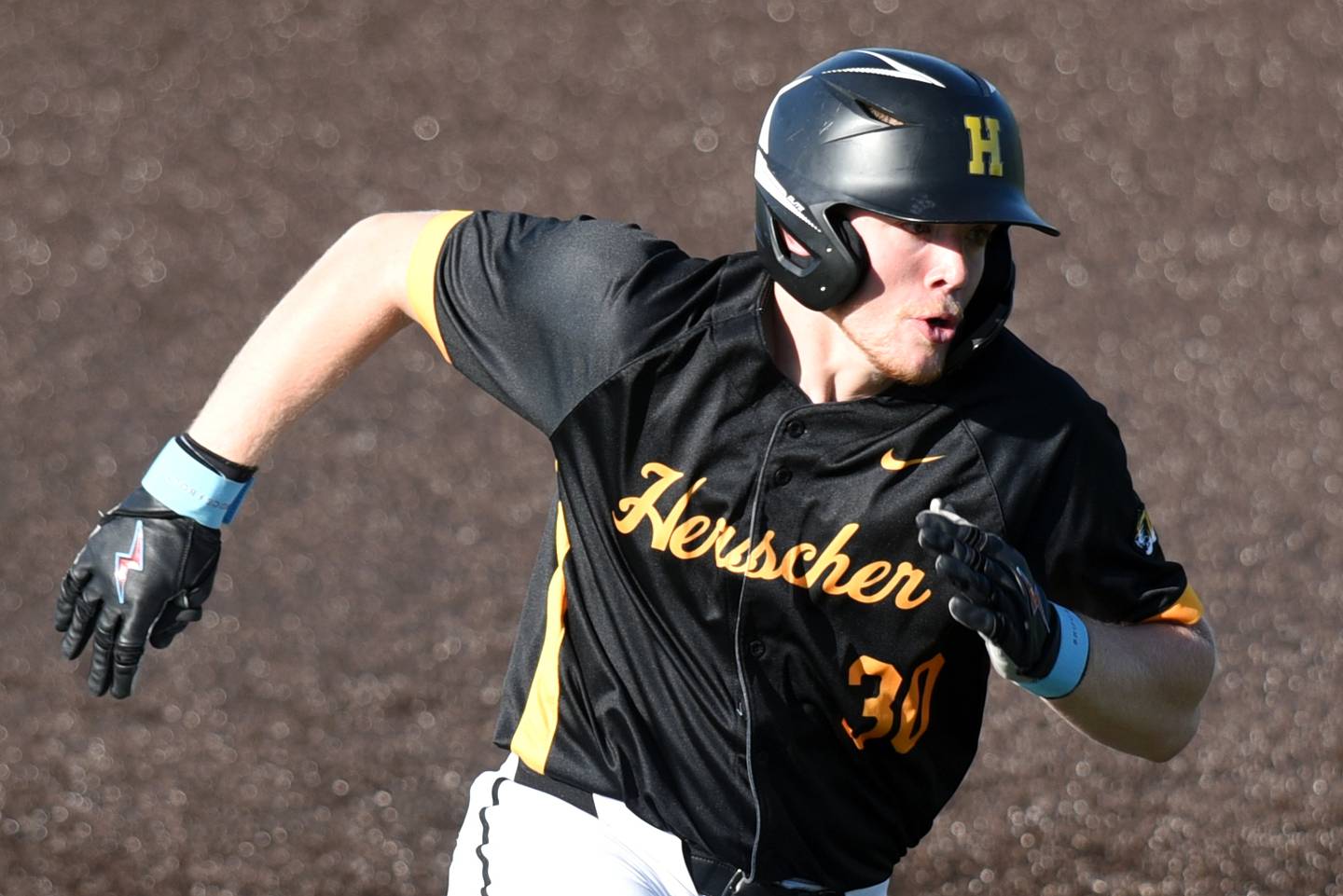 Herscher's Colton Carson runs home during a home game against Manteno Monday, May 11, 2026.