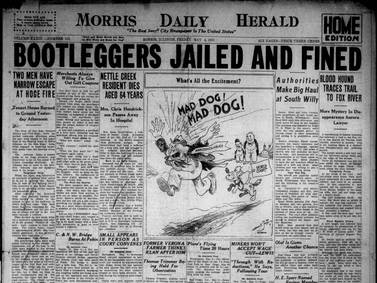 Historical covers for May 4: Bootleggers Jailed and Fined
