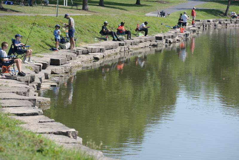 Downers Grove's annual Fishing Derby held at Patriots Park Saturday Aug 6, 2022.