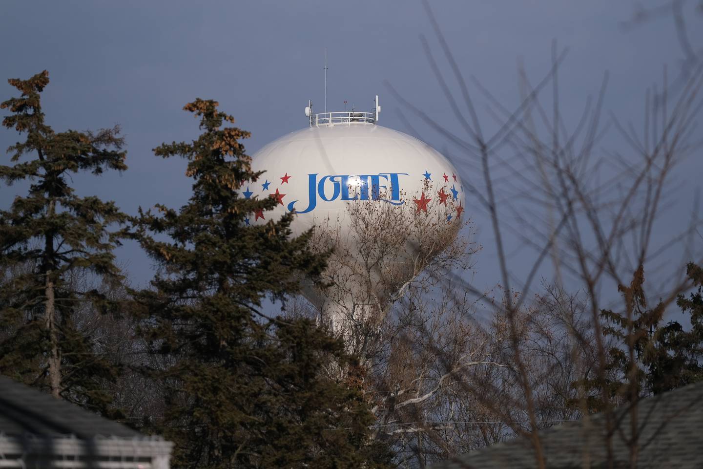 Joliet water tower along Hennepin Drive. A project is underway that will bring Lake Michigan water to Joliet by 2030. Thursday, Jan. 13, 2022 in Joliet.