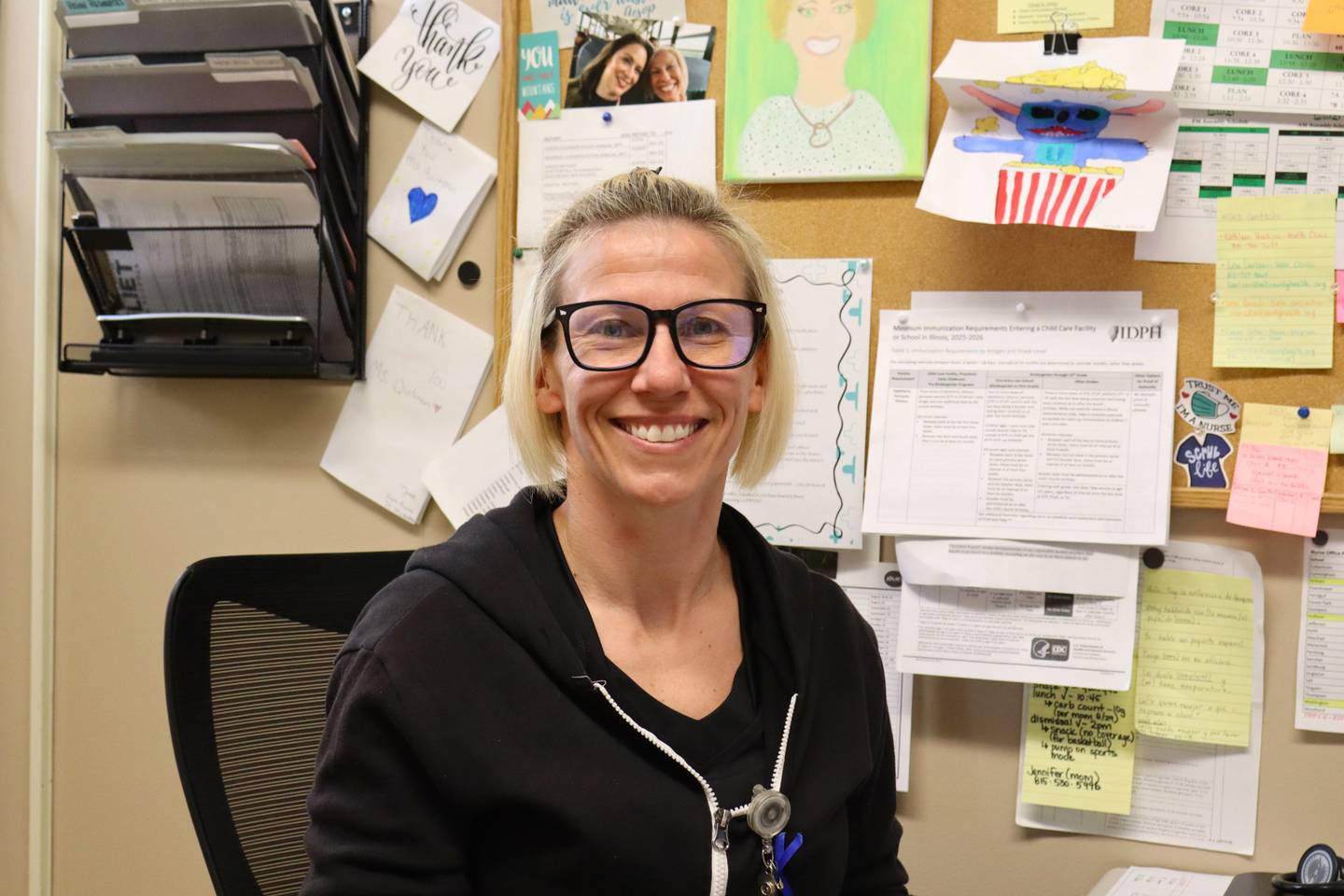 Melissa Quitman, an Air Force veteran, is currently a school nurse at Gompers Junior High School in Joliet.