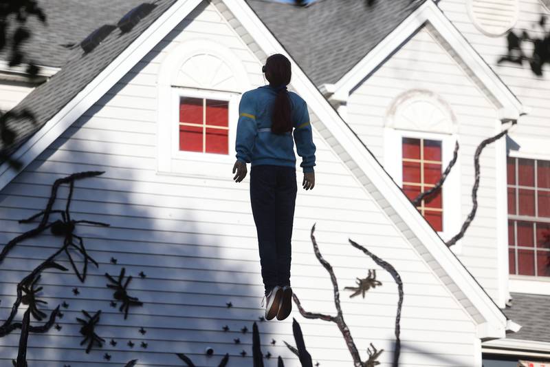Dave Appel’s "Stranger Things"-themed Halloween display at his home will be open to the public on the weekend evening hours throughout October. The Plainfield Halloween display featuring a levitating Max from the Netflix show "Stranger Things" went viral on social media. Saturday, Oct. 8, 2022, in Plainfield.