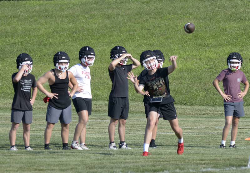 he Ottawa Pirates began their first official practice Monday at Ottawa High School  with a variety of drills and workouts to prepare for the upcoming 2025 season.