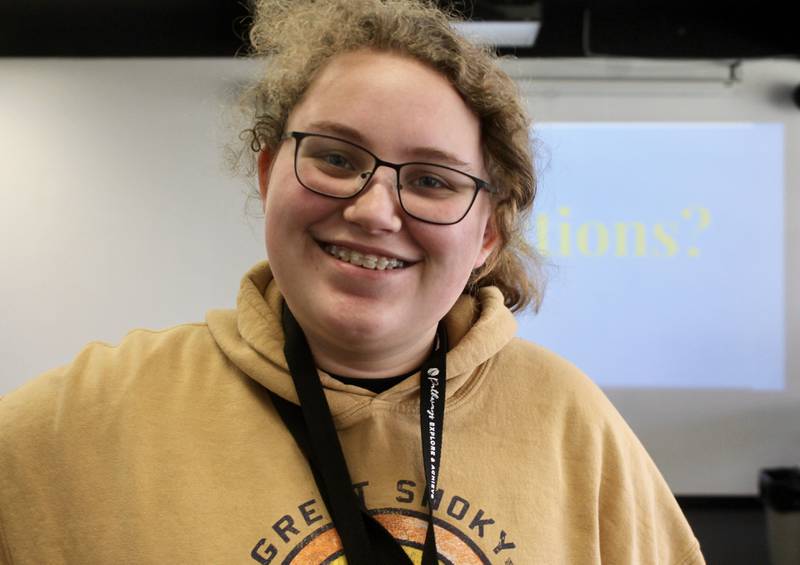Elise Richards, sophomore at Morrison High School, attends the Pathways Education Symposium on Friday, April 21, 2023 at Sauk Valley Community College.