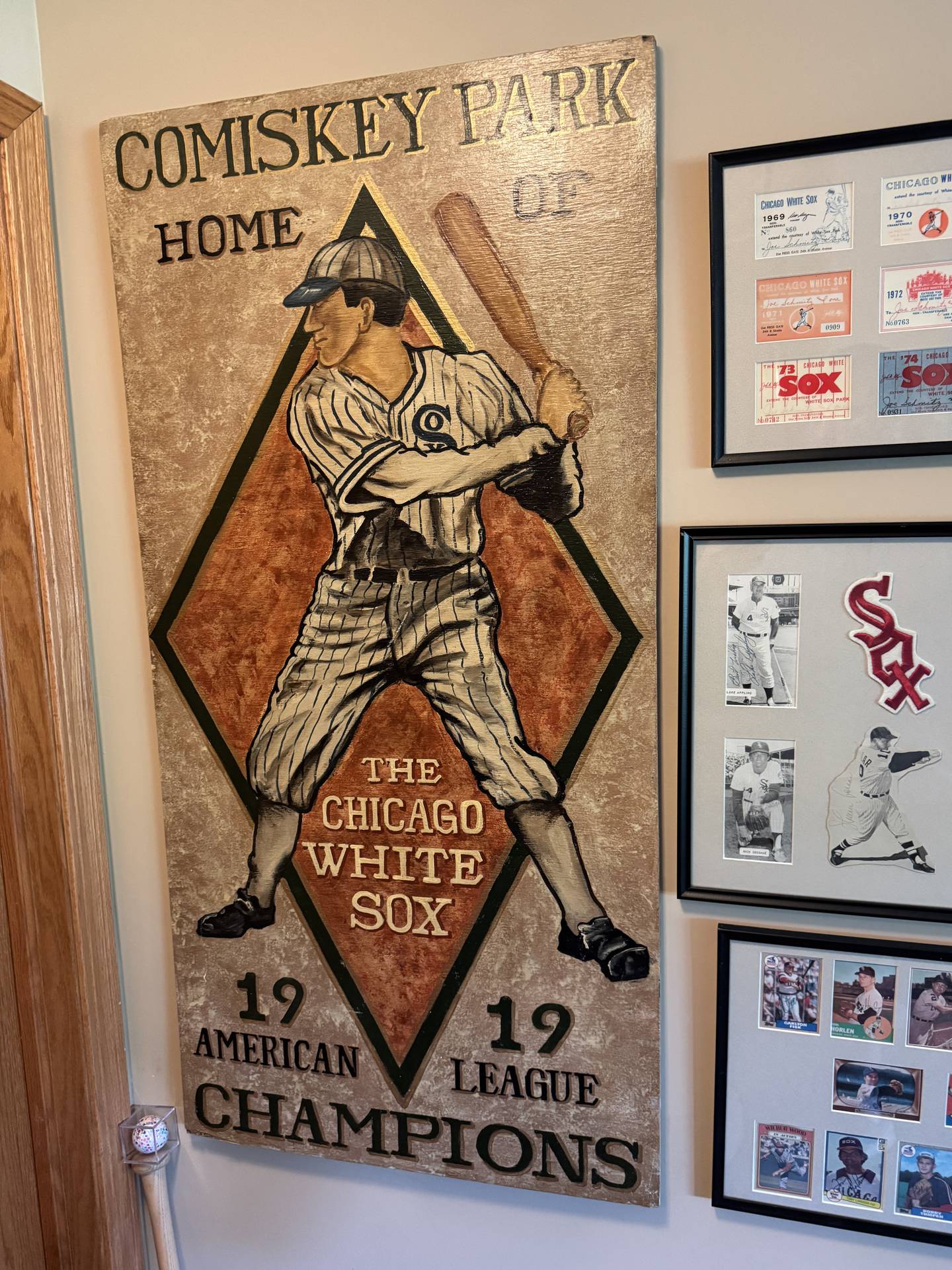 Joe Schmitz commissioned a painting of the front page of the Chicago Whites Sox's program for the 1920 season.