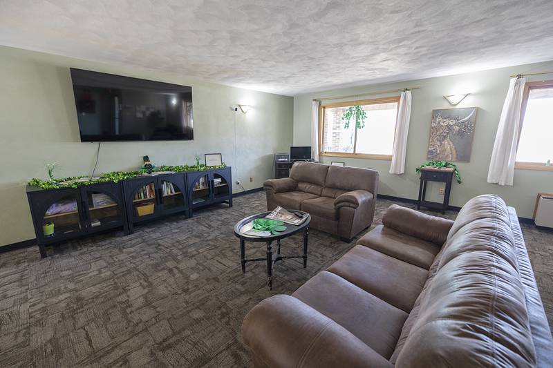 The 42-bed facility has in each room a kitchenette and private bathroom. The home also offers communal spaces for dining, laundry and entertainment.