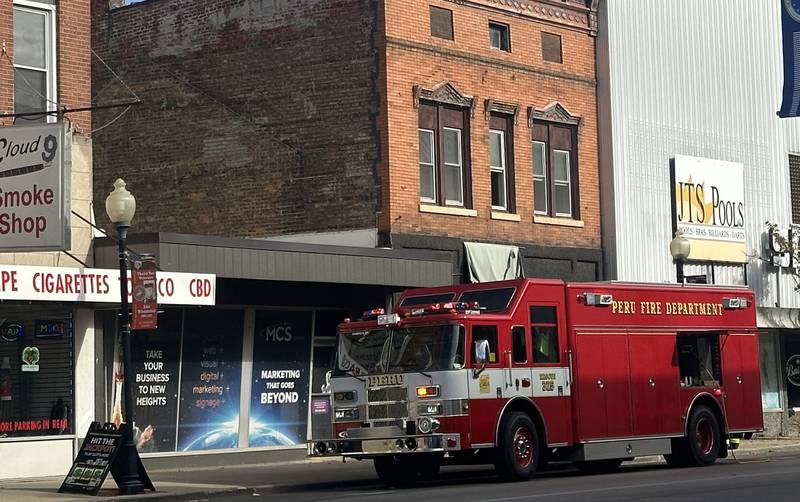 Peru Fire Department responded to the former Maria’s Pizza restaurant for a smoke incident on Thursday, Nov. 13, 2025, downtown Peru. The explanation: the owner got cold and lit some 2x4s to keep warm. He was ticketed.
