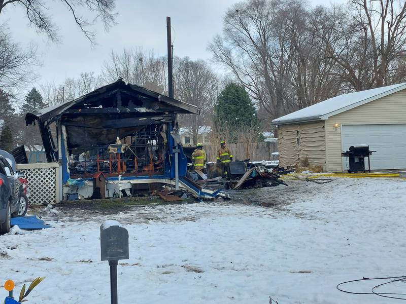 A mobile home at 1410 E. Elm St. in Streator was a total loss Thursday, Jan. 11, 2023, after a fire.