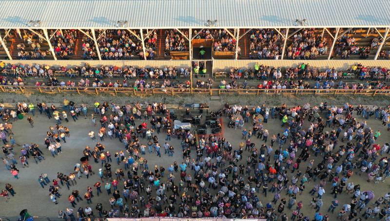 A large crowd gathers during the 103rd annual Marshall-Putnam Fair on Thursday, July 18, 2024 in Henry.