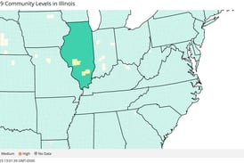 IDPH: 4 Illinois counties at ‘high’ COVID-19 risk