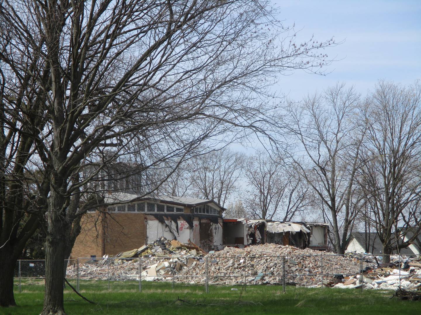 The former Our Lady of Angels Retirement Home in Joliet is being demolished. April 16, 2025