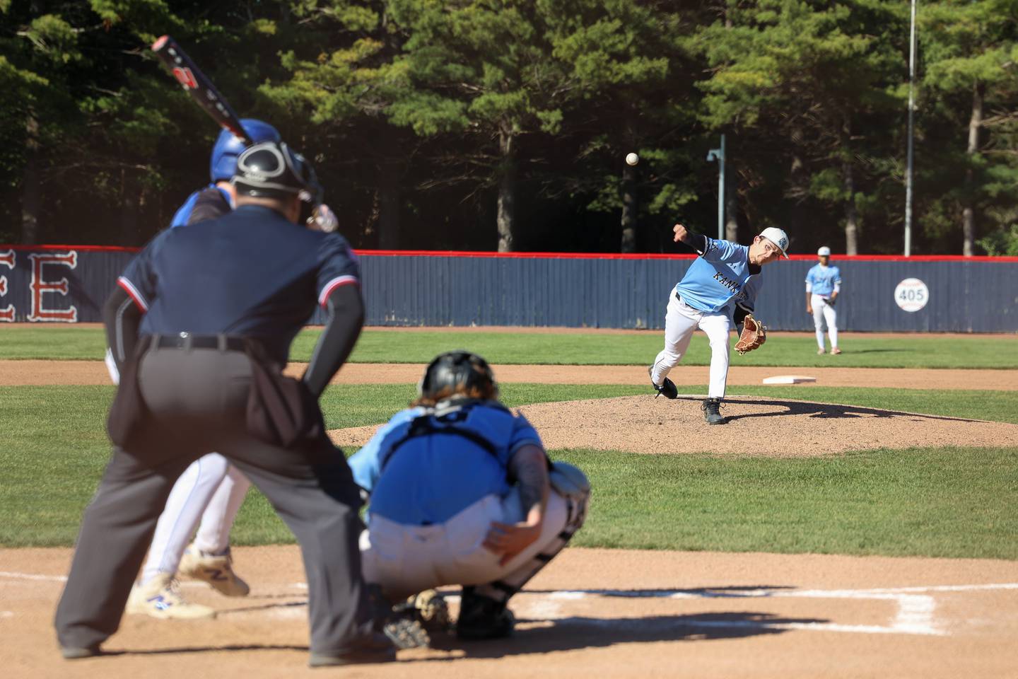 Kankakee's Bryce Deany releases a pitch during the Kays' 8-4 loss to Clifton Central on Monday, May 11, 2026.