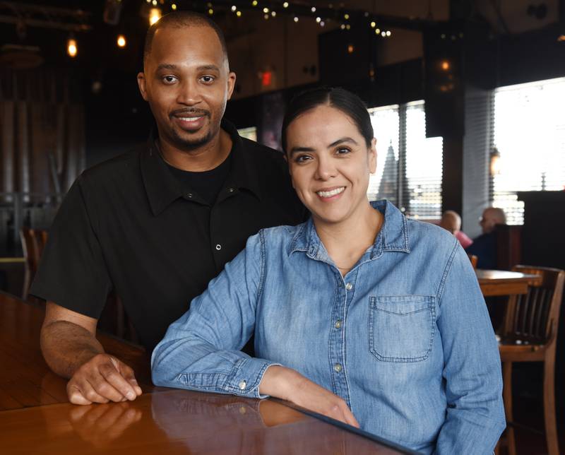 Carolina Diaz and Cedric Harden at Humo Smokehouse and Live events on Wednesday, Feb. 21, 2024 in Lombard.